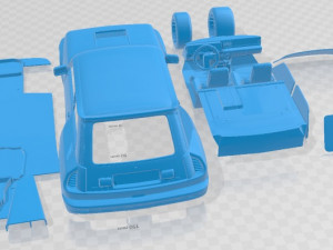 Renault 5 Turbo R Printable Car Model Cetak 3D