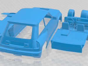 Renault 5 Turbo R Printable Car Model Cetak 3D