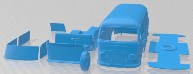 Taunus Transit FK1250 1963 Printable Van 3D-printmodel .c4d .max .obj .3ds .fbx .stl .blend 