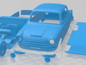 Carro para impress&atilde;o Lotus Cortina 1963 em pe&ccedil;as separadas Modelo de Impressão 3D