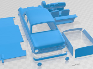 Lotus Cortina 1963 Printable Car in separate parts 3D Print Model