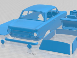 Lotus Cortina 1963 Printable Car in separate parts 3D Print Model