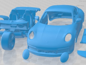 Porsche 911 Targa 4s Heritage 2021 Printable Car Modelo de Impressão 3D