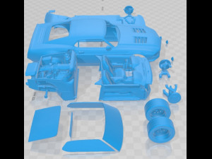 Mustang Mach 40 Printable Car in separate parts 3Dプリントモデル