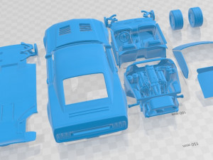 Mustang Mach 40 Printable Car in separate parts 3Dプリントモデル