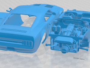 Mustang Mach 40 Printable Car in separate parts 3Dプリントモデル