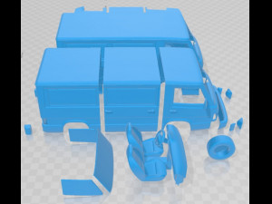 Mercedes Benz MB100 1988 Printable Van Modèles 3D en vedette