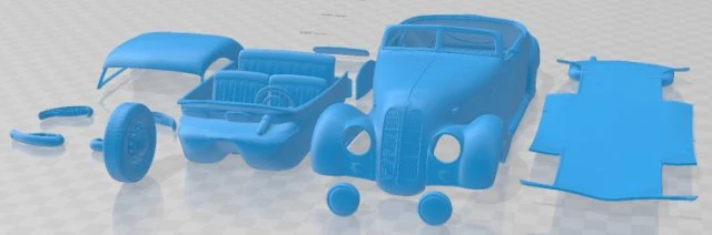 327 Cabriolet 1937 Printable Car 3D Print Model .c4d .max .obj .3ds .fbx .stl .blend