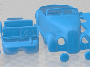 327 Cabriolet 1937 Printable Car Modello di stampa 3D
