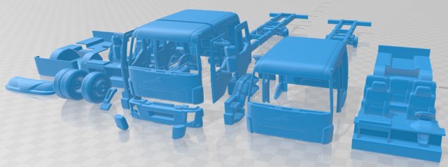 Volvo Fl Crew Cab 2013 Printable Truck Modello di stampa 3D .c4d .max .obj .3ds .fbx .stl .blend 