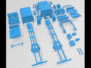 Volvo Fl Crew Cab 2013 Printable Truck Modello di stampa 3D