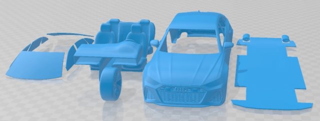 Audi RS6 Sedan 2020 Printable Car 3D-Druckmodell .c4d .max .obj .3ds .fbx .stl .blend 