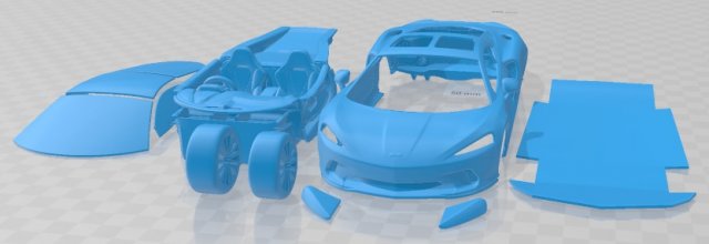 Mclaren GT 2020 Printable Car 3D 프린트 모델 .c4d .max .obj .3ds .fbx .stl .blend 