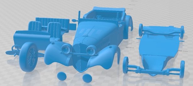 Bugatti 57SC Tour 1937 Printable Car 3D 打印模型 .c4d .max .obj .3ds .fbx .stl .blend 