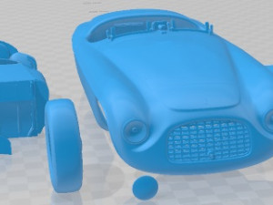 Ferrari 166 MM Barchetta Printable Car 3D-printmodel