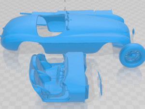 Ferrari 166 MM Barchetta Printable Car 3D-printmodel