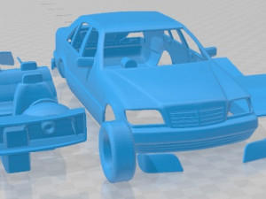 Mercedes Benz S Class 1999 W140 Printable Car 3D Baskı Modeli