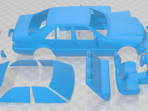Mercedes Benz S Class 1999 W140 Printable Car 3D Baskı Modeli