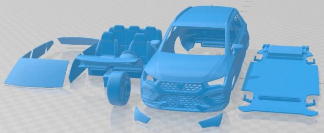 Seat Ateca Cupra 2021 Printable Car 3D Print Model .c4d .max .obj .3ds .fbx .stl .blend 