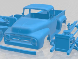 F 100 1956 Printable Car in separate parts 3D Print Model