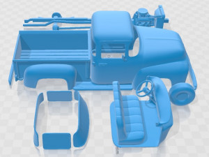 F 100 1956 Printable Car in separate parts Modello di stampa 3D