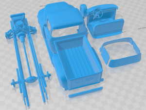 F 100 1956 Printable Car in separate parts Modello di stampa 3D