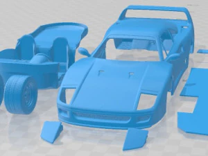 Ferrari F40 1987 Printable Car 3D Print Model