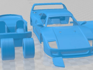 Ferrari F40 1987 Printable Car 3D Baskı Modeli