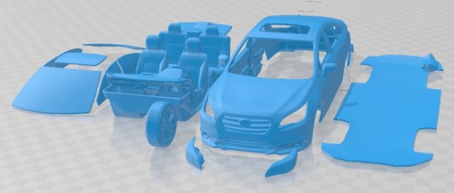 Subaru Legacy 2014 Printable Car 3D Принт Модель .c4d .max .obj .3ds .fbx .stl .blend 