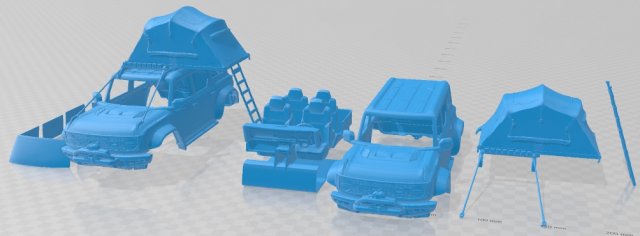 Raptor Rooftop Tent Printable Car Model do druku 3D .c4d .max .obj .3ds .fbx .stl .blend