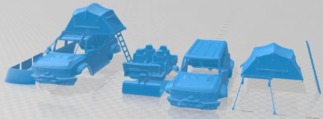 Raptor Rooftop Tent Printable Car 3D Print Model .c4d .max .obj .3ds .fbx .stl .blend