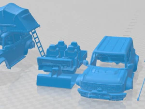 Auto stampabile con tenda sul tetto Raptor Modello di stampa 3D