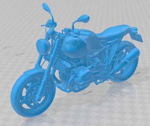 R Nine T Printable Motorbike Modelo de Impressão 3D .c4d .max .obj .3ds .fbx .stl .blend 