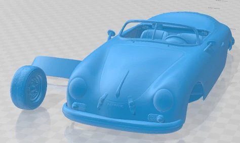 Porsche 356 A Speedster 1956 Printable Car 3D Print Model .c4d .max .obj .3ds .fbx .stl .blend 