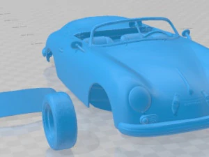Porsche 356 A Speedster 1956 Printable Car 3D Print Model