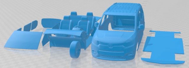 Toyota ProAce City 2020 Printable Car 3D 打印模型 .c4d .max .obj .3ds .fbx .stl .blend 