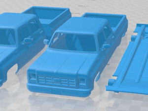 Chevrolet K30 Crew Cab 1979 Printable Car 3D Print Model