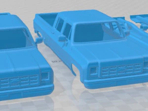 Chevrolet K30 Crew Cab 1979 Printable Car 3D Print Model