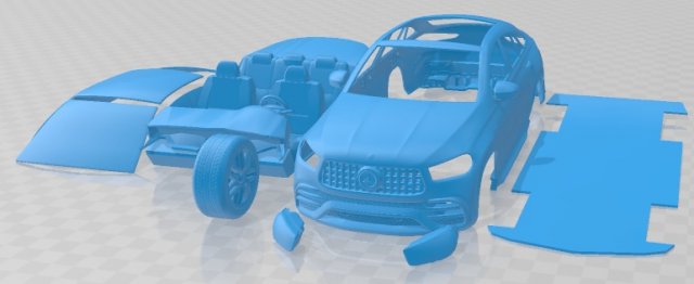 Mercedes Benz AMG GLE 63 Coupe 2021 Printable Car 3D 프린트 모델 .c4d .max .obj .3ds .fbx .stl .blend 