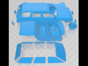 Volkswagen Passat Variant 1980 Printable Car 3D 프린트 모델