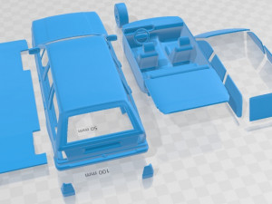 Volkswagen Passat Variant 1980 Printable Car 3D 프린트 모델