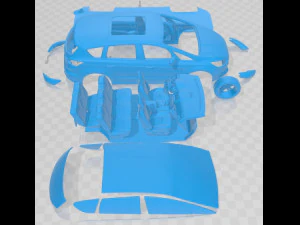 S Max 2015 Printable Car in separate parts 3D Print Model