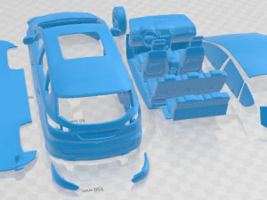 S Max 2015 Printable Car in separate parts 3D Print Model