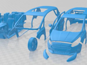 S Max 2015 Printable Car in separate parts 3D Print Model