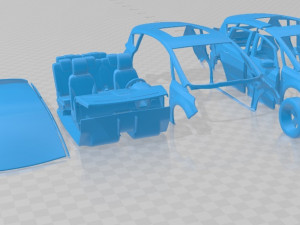 S Max 2015 Printable Car in separate parts 3D 打印模型