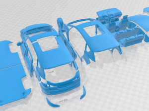 S Max 2015 Printable Car in separate parts 3D 打印模型