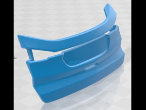 S Max 2015 Printable Car in separate parts 3D 打印模型