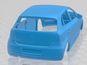Volkswagen Polo 5 Doors 2010 Printable Body Car 3D-printmodel