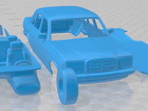 Mercedes Benz W123 Sedan 1975 Printable Car 3D Print Model