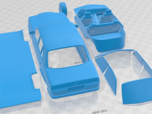 Mercedes Benz W123 Sedan 1975 Printable Car 3D Print Model